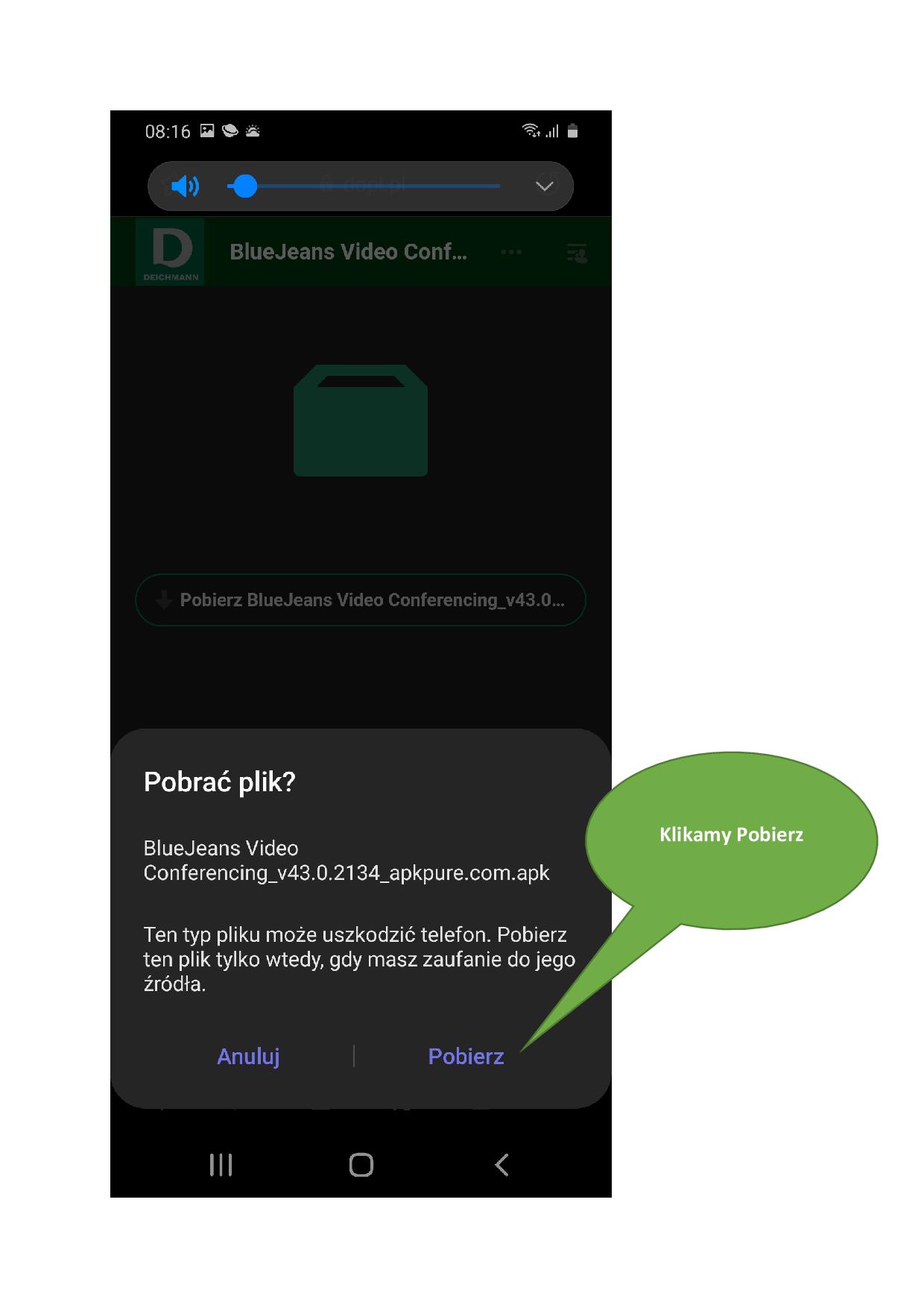 Instalacja aplikacji BlueJeans na smartfonie Samsung Galaxy A40-004.jpg